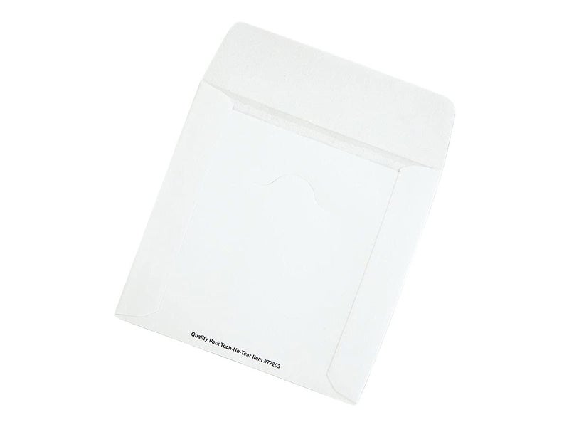 Quality Park Tech-No-Tear CD/DVD Sleeves, White, Pack Of 100 (77203) - Image 3